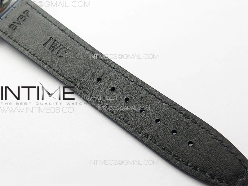 Portuguese Chrono IW371620 AZF 1:1 Best Edition White Blue Dial on Blue Leather Strap A69355