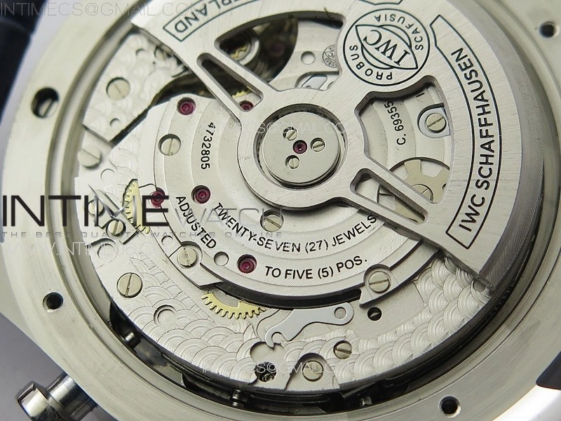 Portuguese Chrono IW371620 AZF 1:1 Best Edition White Blue Dial on Blue Leather Strap A69355