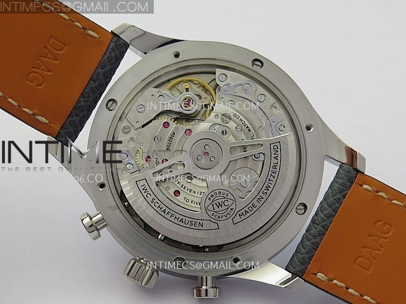 Portuguese Chrono IW371626 ZF 1:1 Best Edition Light Blue Dial on Blue Leather Strap A69355