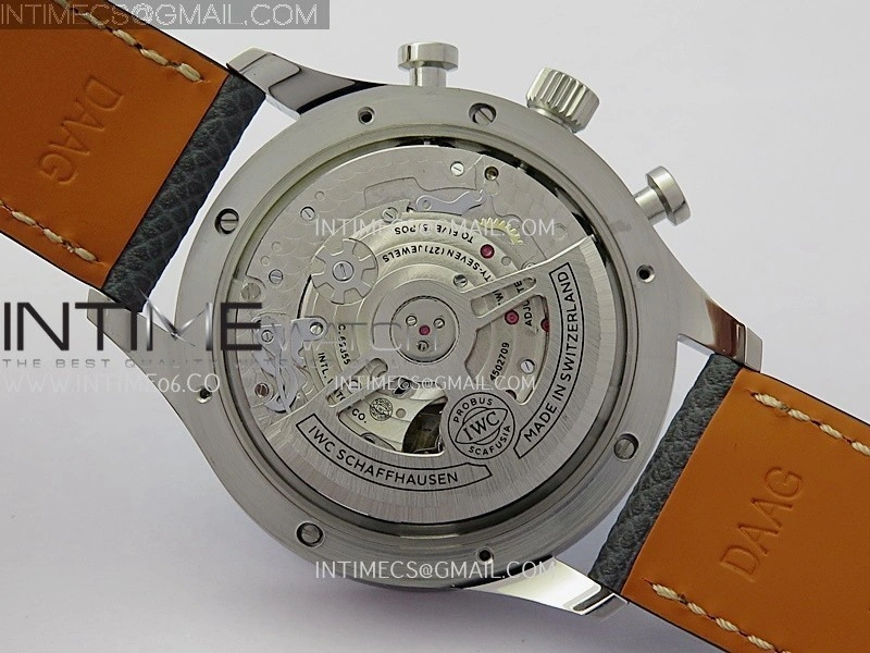 Portuguese Chrono IW371626 ZF 1:1 Best Edition Light Blue Dial on Blue Leather Strap A69355