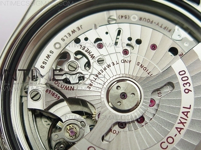 Planet Ocean Master Chronometer Chrono SS OM 1:1 Best Edition Black Dial on Black Orange Strap A9300