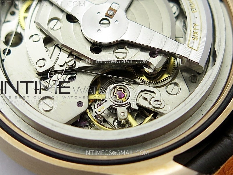 Portugieser Chrono Classic 42 IW3904 RG AZF 1:1 Best Edition Blue dial on Brown Leather Strap A7750