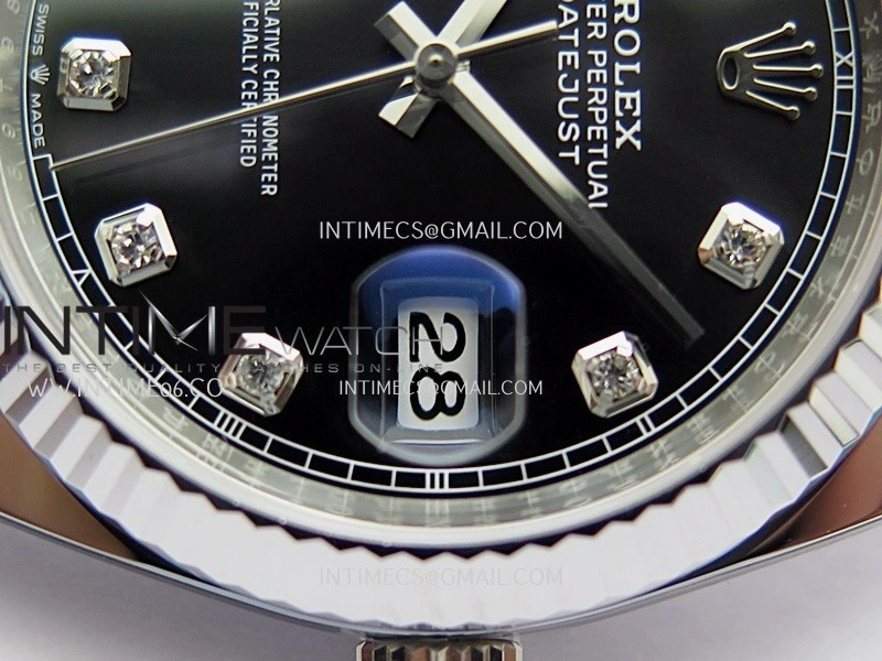 DateJust 41mm 126334 904L SS Clean Plus 1:1 Best Edition Black Dial Diamond Marker On Jubilee Bracelet DD3235