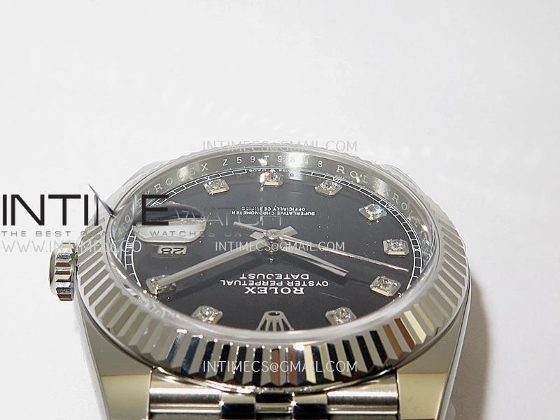 DateJust 41mm 126334 904L SS Clean Plus 1:1 Best Edition Black Dial Diamond Marker On Jubilee Bracelet DD3235