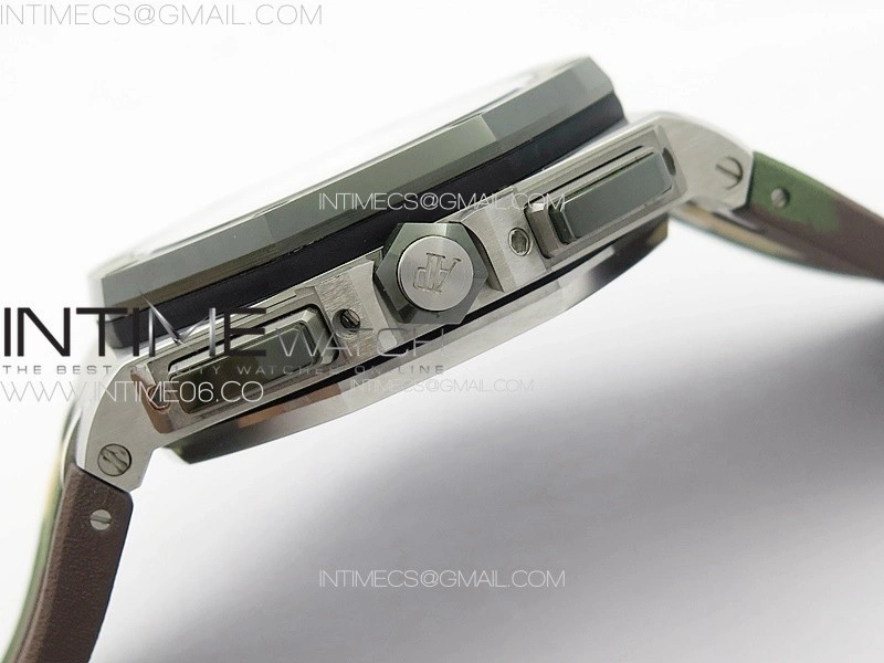 Royal Oak Offshore ‘Combat’ 44mm APSF 1:1 Best Edition Green Ceramic Bezel on Camo Rubber Strap A3126