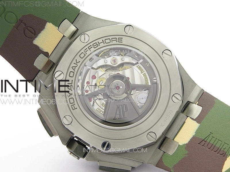 Royal Oak Offshore ‘Combat’ 44mm APSF 1:1 Best Edition Green Ceramic Bezel on Camo Rubber Strap A3126