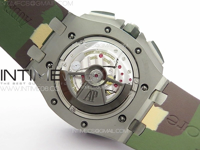 Royal Oak Offshore ‘Combat’ 44mm APSF 1:1 Best Edition Green Ceramic Bezel on Camo Rubber Strap A3126