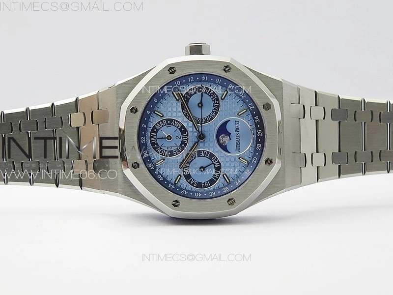 Royal Oak 41mm Complicated 26574 SS APSF 1:1 Best Edition Ice blue Dial on SS Bracelet A5134 V2
