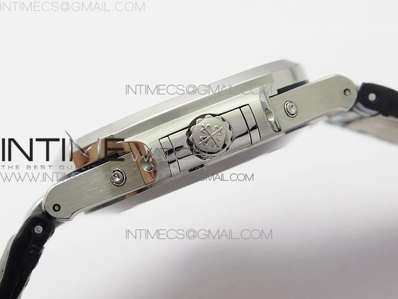 Nautilus 5726 Complicated SS GRF 1:1 Best Edition White Textured Dial on Leather Strap A324 V3
