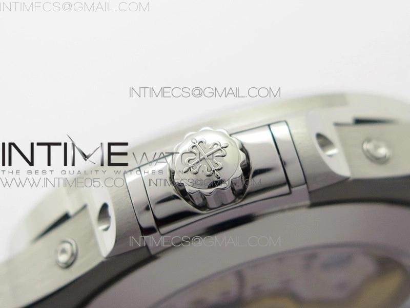 Nautilus 5726 Complicated SS GRF 1:1 Best Edition White Textured Dial on Leather Strap A324 V3