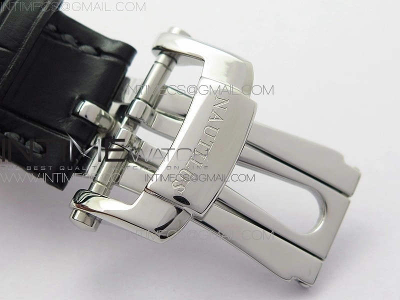 Nautilus 5726 Complicated SS GRF 1:1 Best Edition White Textured Dial on Leather Strap A324 V3