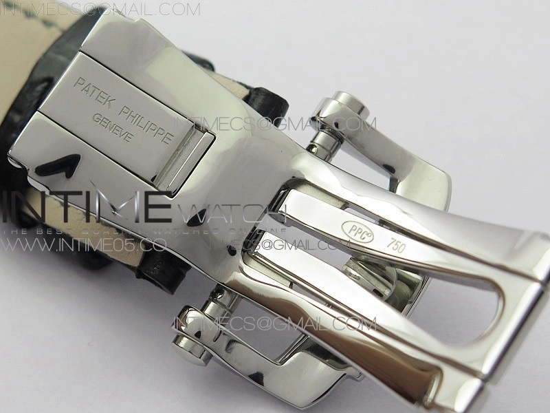 Nautilus 5726 Complicated SS GRF 1:1 Best Edition White Textured Dial on Leather Strap A324 V3