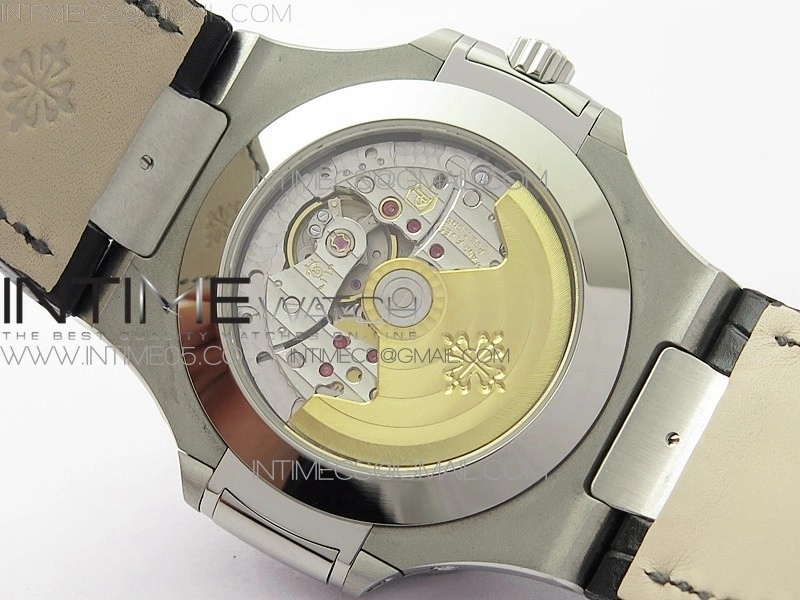 Nautilus 5726 Complicated SS GRF 1:1 Best Edition White Textured Dial on Leather Strap A324 V3