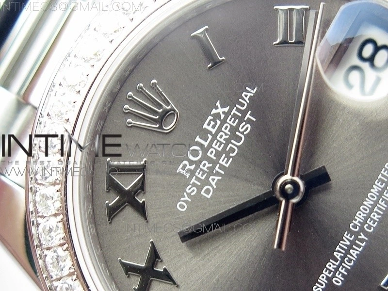 Datejust 31mm 278275 SS Crystals bezel BP Best Edition Gray Roman Markers Dial on SS President Bracelet
