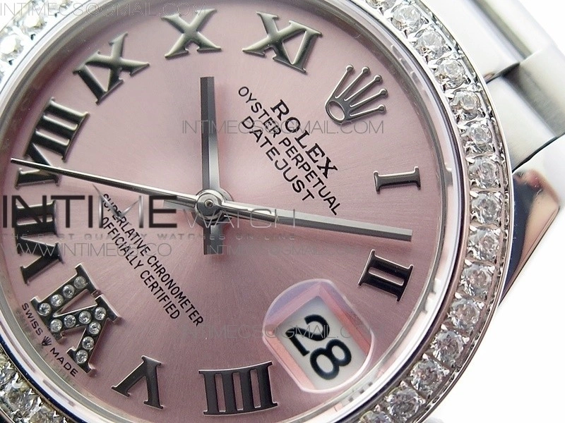 Datejust 31mm 278275 SS Crystals bezel BP Best Edition Pink Roman Markers Dial on SS President Bracelet