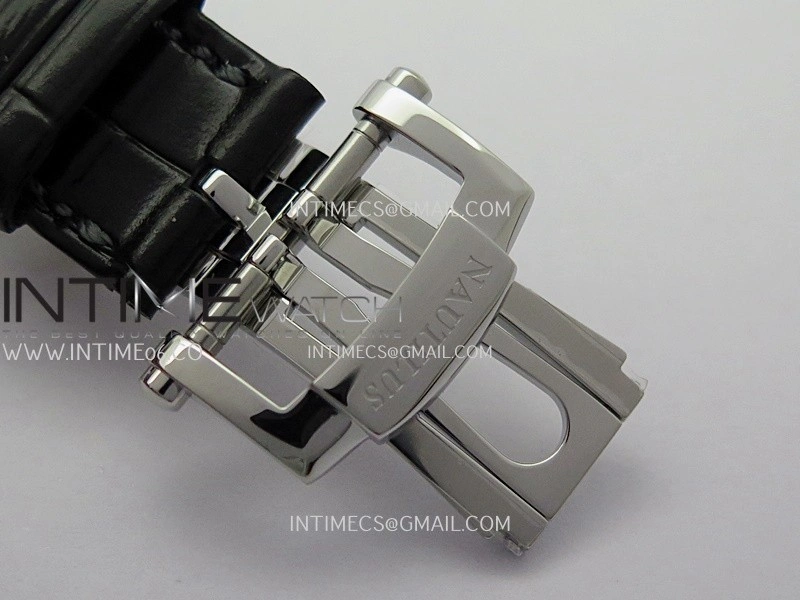 Nautilus 5711 Gain Weight DDF 1:1 Best Edition Gray Textured Dial On Black Leather Strap Super Clone DD324