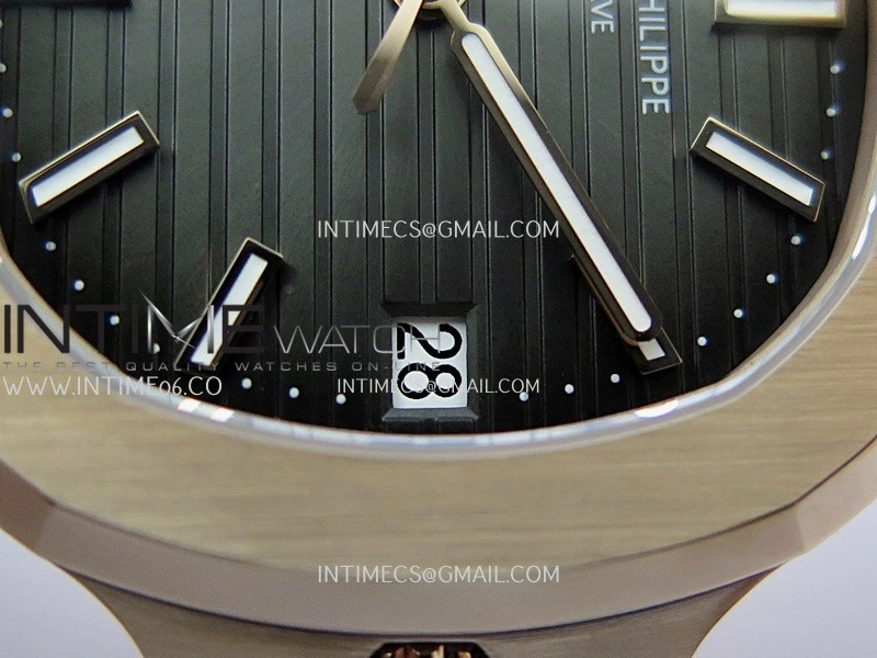 Nautilus 5711 Gain Weight DDF 1:1 Best Edition Gray Textured Dial On Black Leather Strap Super Clone DD324