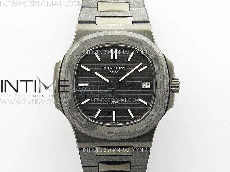 Nautilus 5711 DIW Carbon DIWF 1:1 Best Edition Black Textured Dial on Carbon PVD Bracelet 324CS