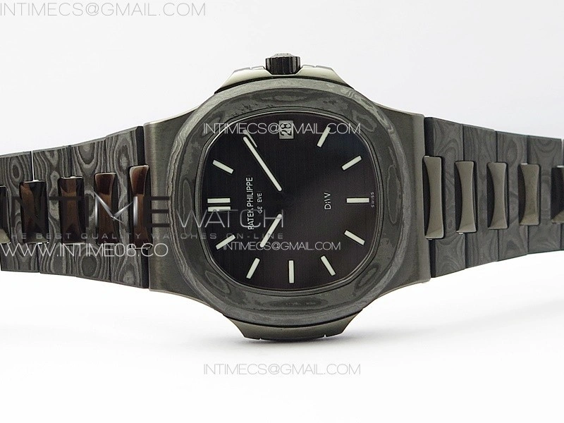 Nautilus 5711 DIW Carbon DIWF 1:1 Best Edition Black Textured Dial on Carbon PVD Bracelet 324CS