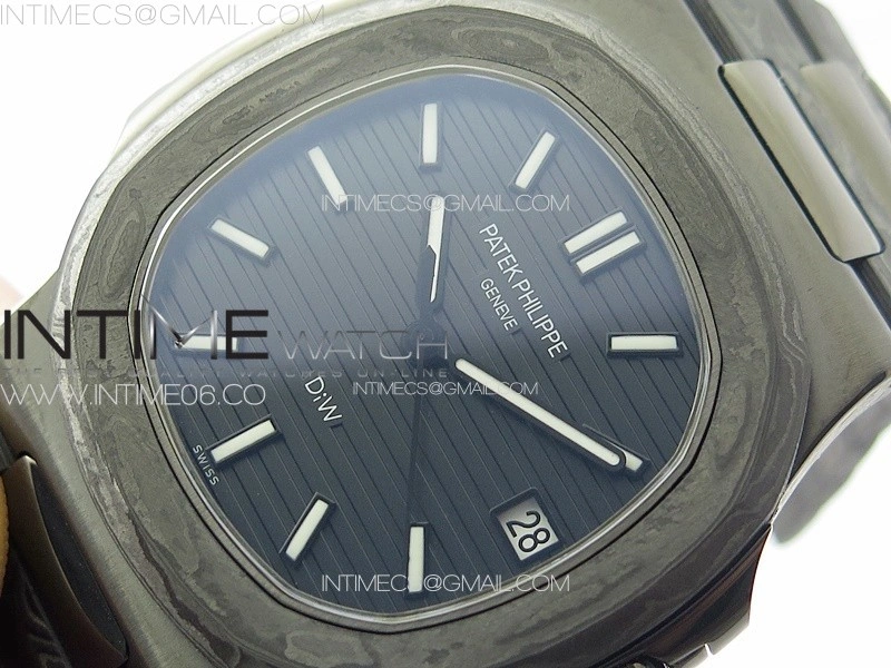 Nautilus 5711 DIW Carbon DIWF 1:1 Best Edition Black Textured Dial on Carbon PVD Bracelet 324CS