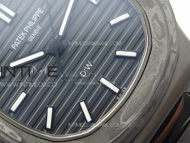 Nautilus 5711 DIW Carbon DIWF 1:1 Best Edition Black Textured Dial on Carbon PVD Bracelet 324CS