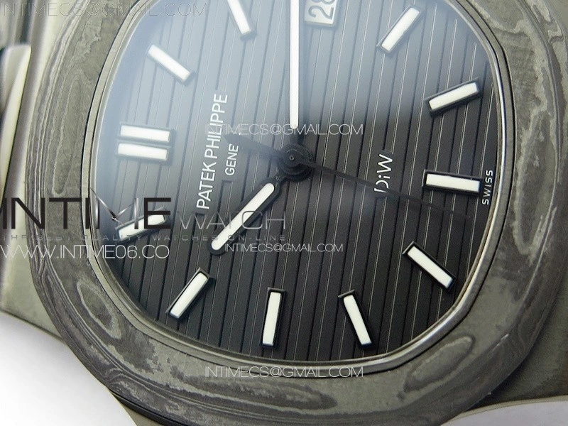 Nautilus 5711 DIW Carbon DIWF 1:1 Best Edition Black Textured Dial on Carbon PVD Bracelet 324CS