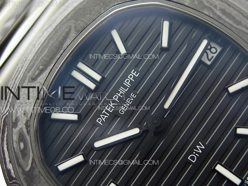 Nautilus 5711 DIW Carbon DIWF 1:1 Best Edition Black Textured Dial on Carbon PVD Bracelet 324CS