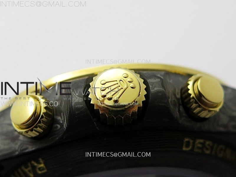Daytona DIW Black Carbon Case DIWF Edition Gray White Dial Rainbow T Diamonds Bezel on White Nylon Strap A4130
