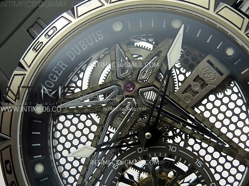 Excalibur Rddbex0815 DLC Ti BBR Best Edition Black Skeleton Dial on Black Rubber Strap Asian RD505SQ