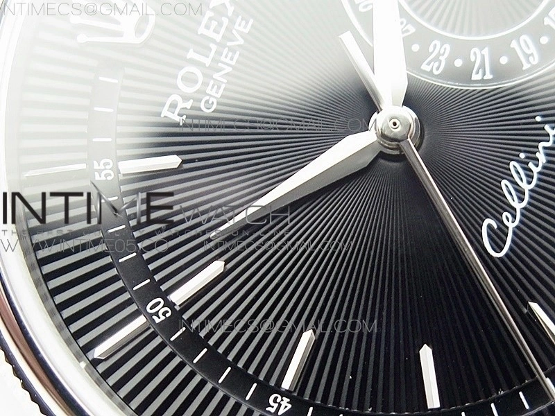 Cellini 50519 Real Date SS BP Best Edition Black Dial Sticks Markers on Black Leather Strap SA3165