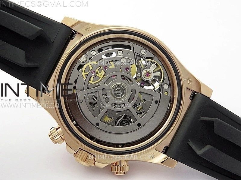 Blacken Daytona RG Rainbow Bezel GETF Best Edition Skeleton Dial on Rubber Strap SA4130