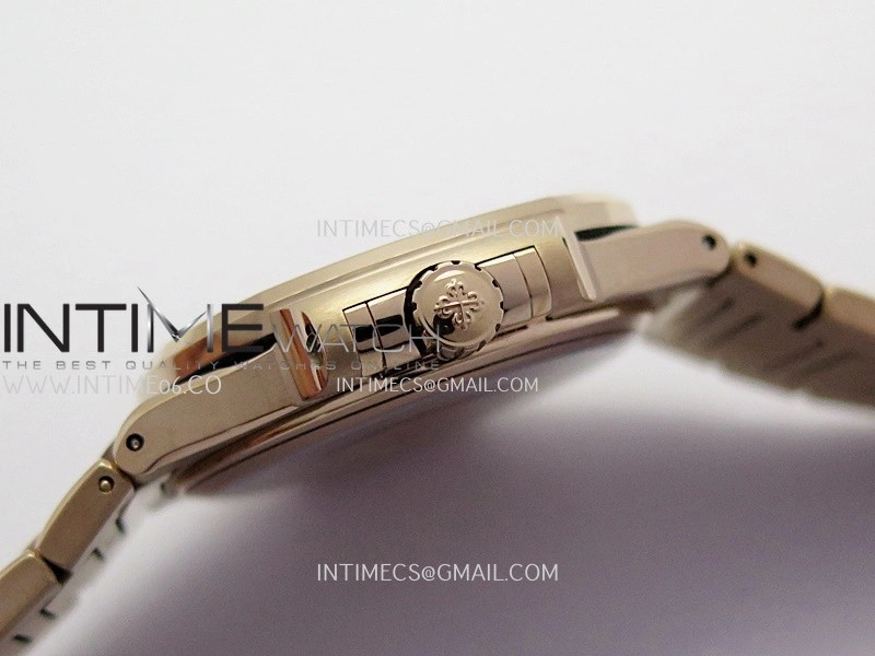 Nautilus 7118 Ladies Diamond Bezel RG DDF 1:1 Best Edition Gold Dial On RG Bracelet Super Clone DD324