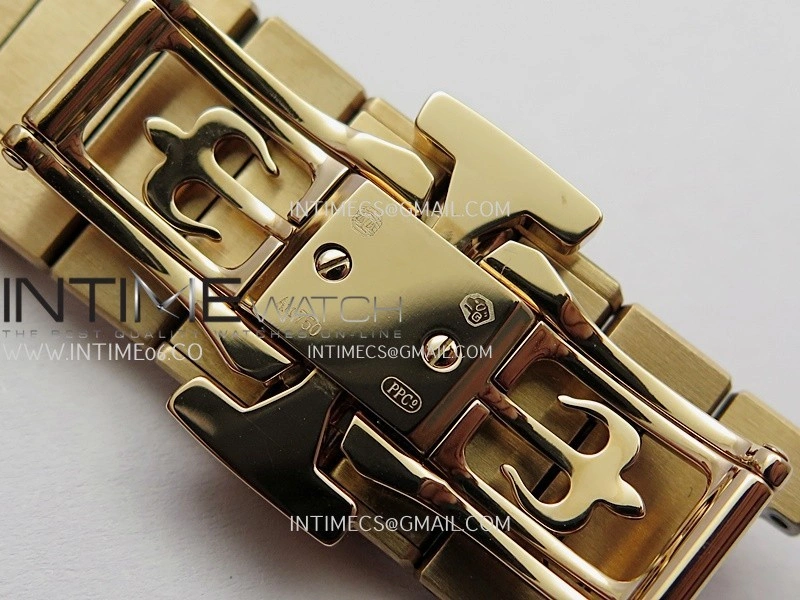 Nautilus 7118 Ladies Diamond Bezel RG DDF 1:1 Best Edition Gold Dial On RG Bracelet Super Clone DD324