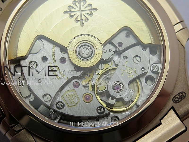 Nautilus 7118 Ladies Diamond Bezel RG DDF 1:1 Best Edition Gold Dial On RG Bracelet Super Clone DD324