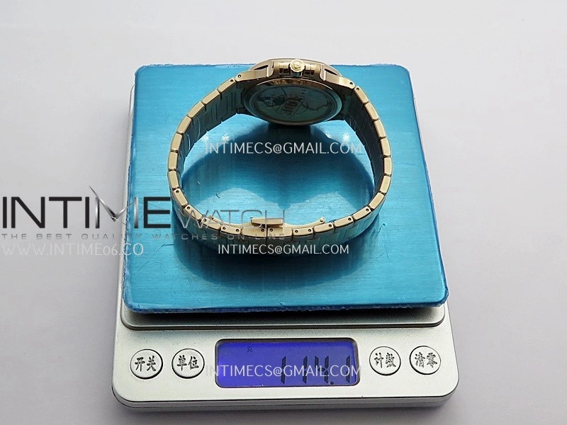 Nautilus 7118 Ladies Diamond Bezel RG DDF 1:1 Best Edition Gold Dial On RG Bracelet Super Clone DD324