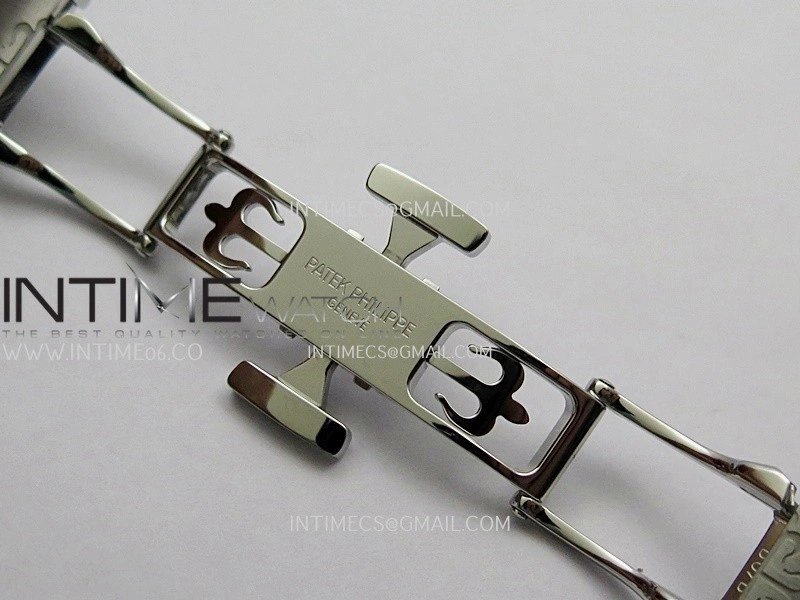 Nautilus 7118 Ladies Diamond Bezel SS DDF 1:1 Best Edition Gray Dial On SS Bracelet Super Clone DD324