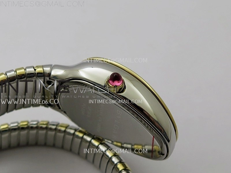 Serpenti 35mm Diamond Bezel SS YG BVF 1:1 Best Edition Black Dial on SS YG Bracelet Ronda Quartz