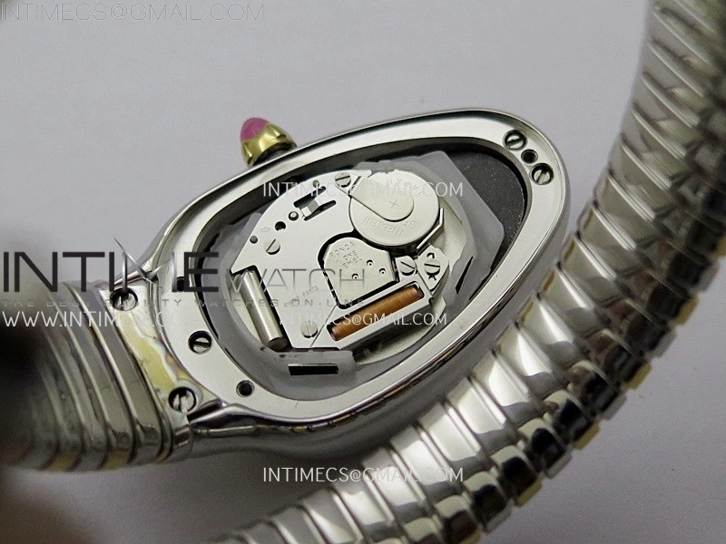 Serpenti 35mm Diamond Bezel SS YG BVF 1:1 Best Edition Black Dial on SS YG Bracelet Ronda Quartz