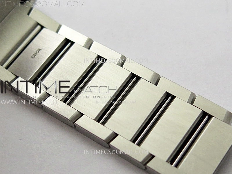 Tank Francaise Ladies 27mm Diamonds Bezel SS 8848F 1:1 Best Edition Silver Dial on SS Bracelet Ronda Quartz