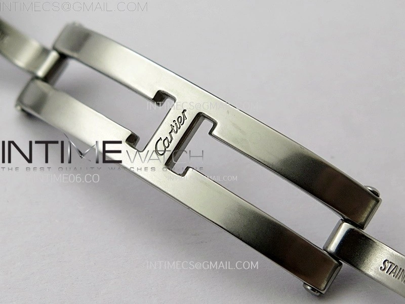 Tank Francaise Ladies 27mm Diamonds Bezel SS 8848F 1:1 Best Edition Silver Dial on SS Bracelet Ronda Quartz