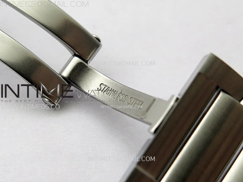 Tank Francaise Ladies 27mm Diamonds Bezel SS 8848F 1:1 Best Edition Silver Dial on SS Bracelet Ronda Quartz