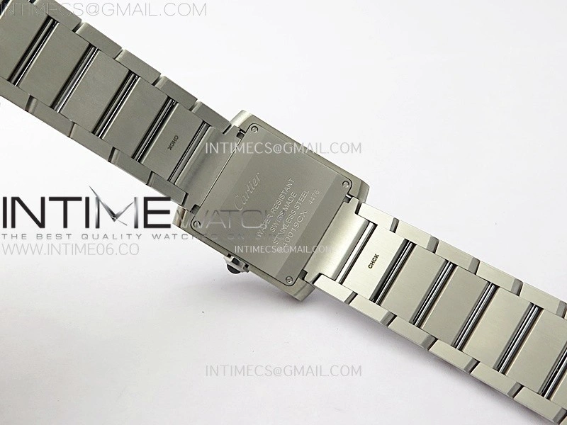 Tank Francaise Ladies 27mm Diamonds Bezel SS 8848F 1:1 Best Edition Silver Dial on SS Bracelet Ronda Quartz