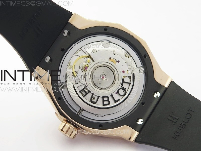 Classic Fusion Orlinski SS Full Real Diamonds RG B50F 1:1 Best Edition White Faceted Dial on Black Rubber Strap A2892