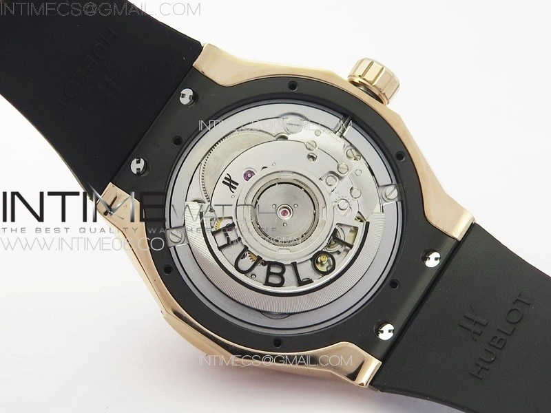 Classic Fusion Orlinski SS Full Real Diamonds RG B50F 1:1 Best Edition White Faceted Dial on Black Rubber Strap A2892