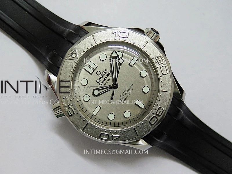 Seamaster 300M Diver 42mm SS ORF Best Edition Gray Dial On Black Rubber Strap Super Clone 8806