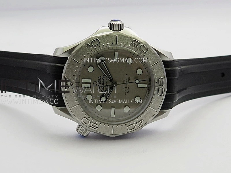 Seamaster 300M Diver 42mm SS ORF Best Edition Gray Dial On Black Rubber Strap Super Clone 8806