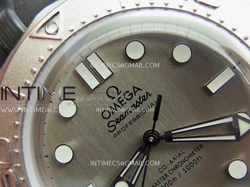 Seamaster 300M Diver 42mm SS ORF Best Edition Gray Dial On Black Rubber Strap Super Clone 8806