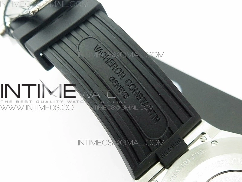 Overseas Dual Time Power Reserve TWA Best Edition Black Dial on Black Rubber Strap A1222