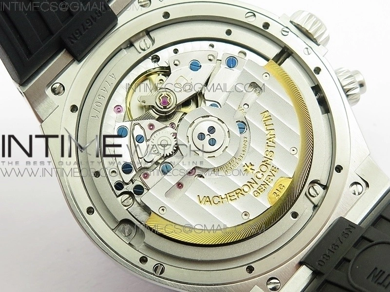 Overseas Dual Time Power Reserve TWA Best Edition Black Dial on Black Rubber Strap A1222