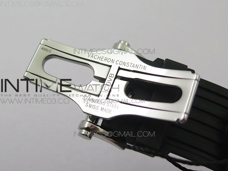 Overseas Dual Time Power Reserve TWA Best Edition White Dial on Black Rubber Strap A1222